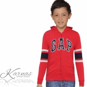 GAP Boy’s Hooded Zip Front Sweatshirt Hoodie LG